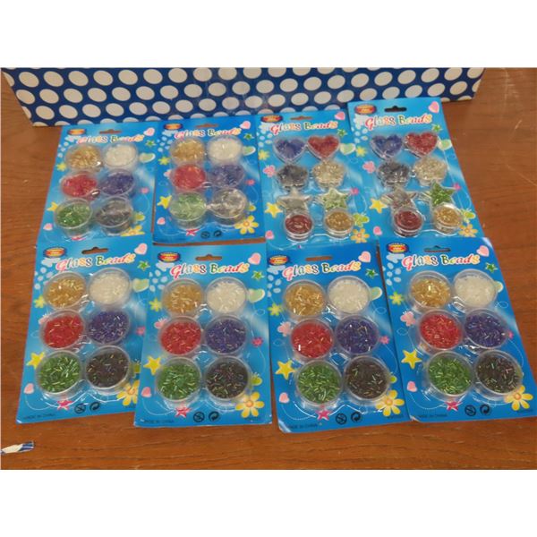 New One Hundred Sixty-Five Packages Glass Crafting Beads