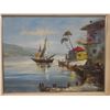 Image 9 : Oil on Canvas Seascape Signed Front and Back, 28" x 36"