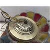 Image 3 : Tiffany-Style Stained Glass Hanging Light Fixture, 17" Diameter x 11"