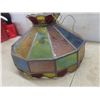 Image 6 : Tiffany-Style Stained Glass Hanging Light Fixture, 17" Diameter x 11"