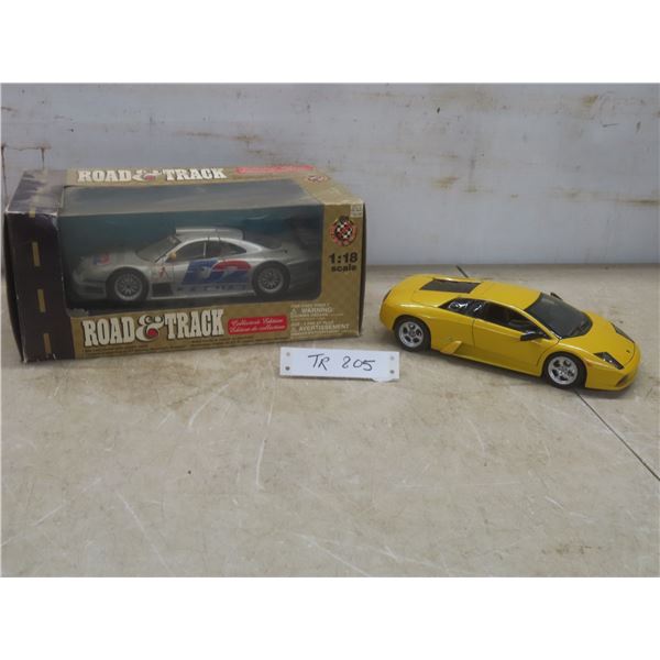 Road & Track Maisto Mercedes CLK LM 1/18 Scale and Maisto Lamborghini 1/18 Scale Die-Cast