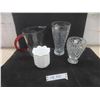 Image 1 : Lot of Four Glassware Jug Crystal Vases Fenton Hobnail
