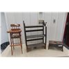 Image 1 : Doll High Chair and Open Bookshelf, 31" x 22" x 7"