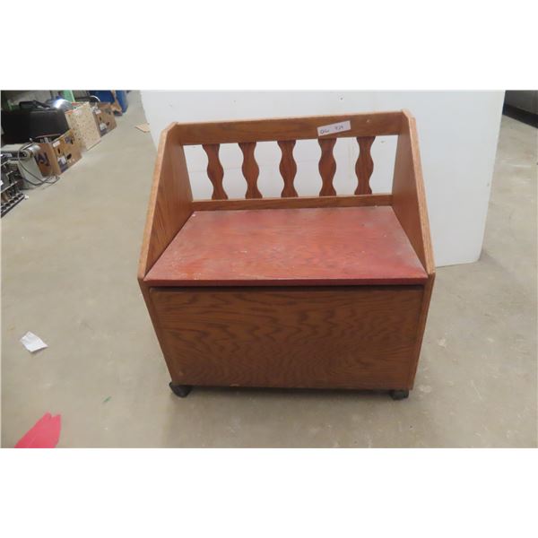 Rolling Hall Bench With Under-Seat Storage, 26" x 18" x 26"