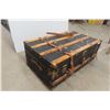 Image 2 : Antique Trunk With Tray, 13" x 36" x 21"