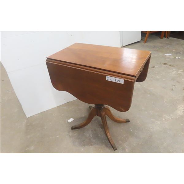 Antique Drop-Leaf Side Table, 30" x 26" x 22" Extended