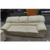 Image 2 : Leather or Leather-Style Couch, 82" Wide, and Love Seat, 62" Wide