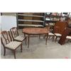 Image 1 : Table 30" x 52" x 40" Glass 12" with 5 Chairs
