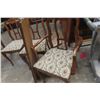 Image 9 : Table 30" x 52" x 40" Glass 12" with 5 Chairs