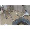 Image 10 : Red Bath Chair, Toilet Riser, and Safety Grab Bars