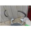 Image 7 : Red Bath Chair, Toilet Riser, and Safety Grab Bars