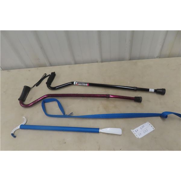 Walking Canes and Handled Boot Jack