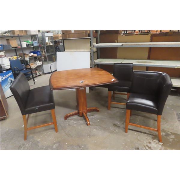 Table 36" High x 47" x 47" Bench Chair, Corner Chair + Table Chair
