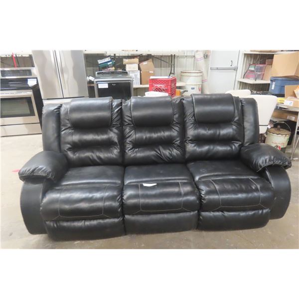 Leather / Leather Style Couch - One Small Rip - See Pictures