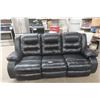 Image 1 : Leather / Leather Style Couch - One Small Rip - See Pictures