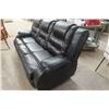 Image 2 : Leather / Leather Style Couch - One Small Rip - See Pictures