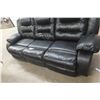 Image 4 : Leather / Leather Style Couch - One Small Rip - See Pictures