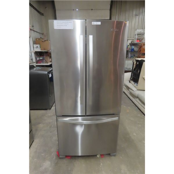 Whirlpool Stainless Steel Fridge Bottom Freezer 70" x 33" x 30"