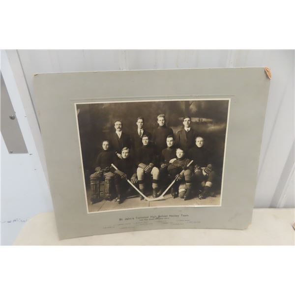 1913–14 St. John’s Technical High School Hockey Team Photo, 16" x 20"