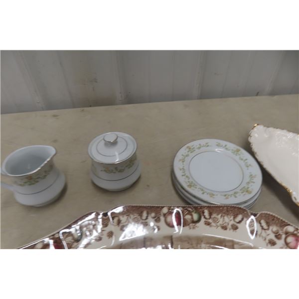 Turkey Tray, Carving Ware, Pyrex Plates