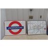Image 1 : Two FramedUnderground/Subway Signs, 35" x 24 1/2"