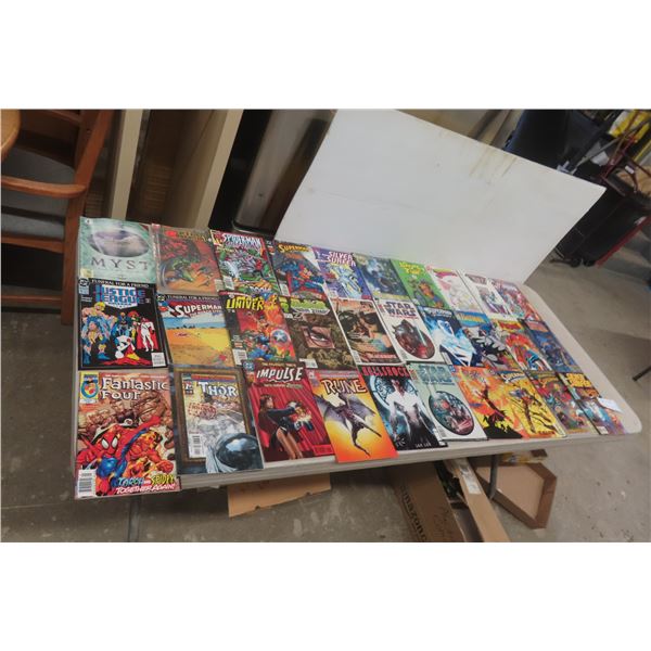 30 Comics, Spider-Man, Batman, Silver Surfer, Impulse, DC Marvel