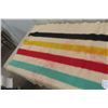 Image 4 : Wool Blanket With Four Stripes, 64" x 40"