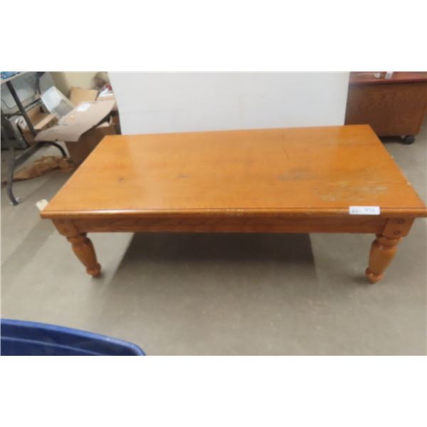 Oak Coffee Table - 16" x 51" x 26"