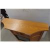 Image 2 : Oak Mantle Electric Fire Place - 40" x 12" x 12"