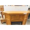 Image 4 : Oak Mantle Electric Fire Place - 40" x 12" x 12"