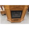 Image 5 : Oak Mantle Electric Fire Place - 40" x 12" x 12"