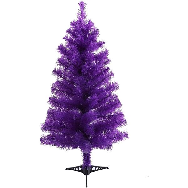3FT Tall Purple Artificial Christmas Tree with Foldable Stand - New Sealed!