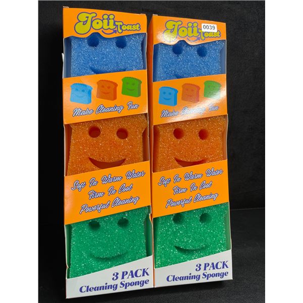 2 3-Packs of Kitchen Dish Scrub Sponges - Temperature Controlled (Sponge-Daddy Dupe) Sponges - New