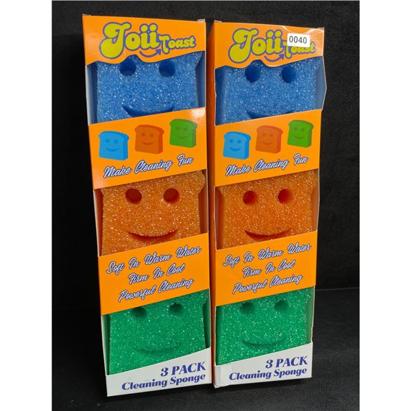 2 3-Packs of Kitchen Dish Scrub Sponges - Temperature Controlled (Sponge-Daddy Dupe) Sponges - New