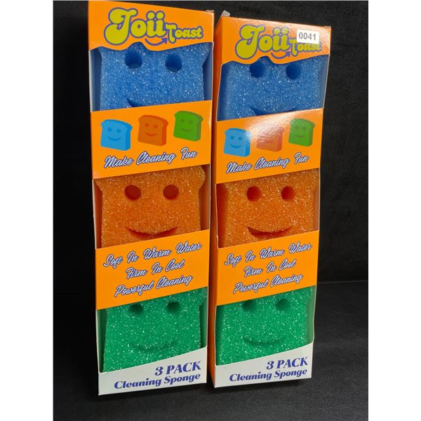 2 3-Packs of Kitchen Dish Scrub Sponges - Temperature Controlled (Sponge-Daddy Dupe) Sponges - New