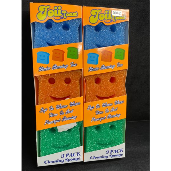 2 3-Packs of Kitchen Dish Scrub Sponges - Temperature Controlled (Sponge-Daddy Dupe) Sponges - New