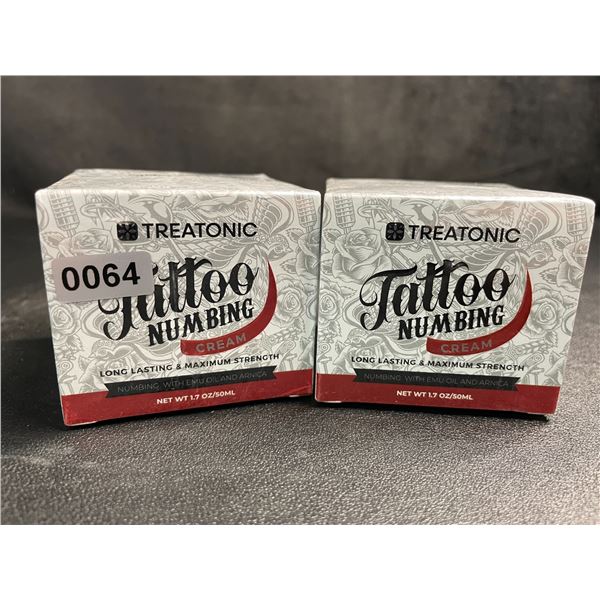 2 Boxes of Treatonic Tattoo Numbing Cream (50ml) Long-Lasting/Maximum Strength - New