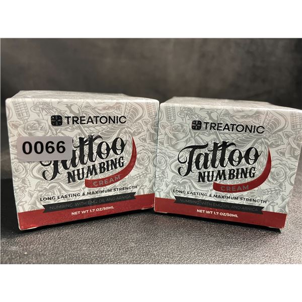 2 Boxes of Treatonic Tattoo Numbing Cream (50ml) Long-Lasting/Maximum Strength - New