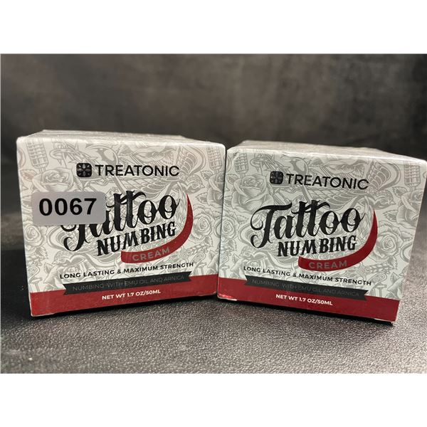 2 Boxes of Treatonic Tattoo Numbing Cream (50ml) Long-Lasting/Maximum Strength - New