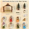 Image 3 : 13PC Nativity Set/Christmas Story Set with LED Light - Tabletop Nativity Figurine Set - New Sealed