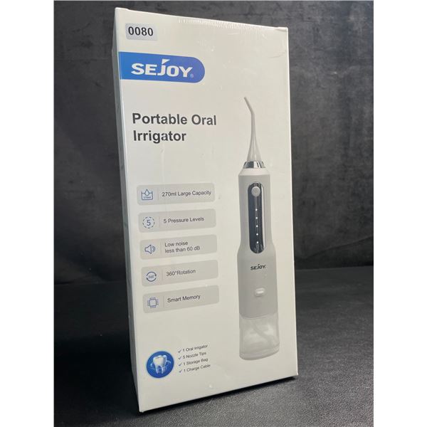 Sejoy Portable Oral Irrigator/Cordless Water Flosser Teeth Cleaning Device - New Sealed!