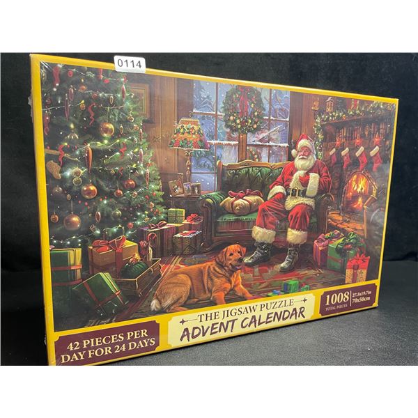 1 The Jigsaw Pizzle Advent Calendar (42pcs Per Day for 24 Days - 1008pcs Total) - New Sealed!