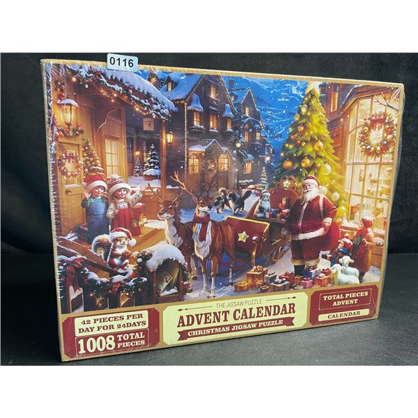 1 The Jigsaw Pizzle Advent Calendar - Christmas Jigsaw Puzzle (1008pcs) - New Sealed!