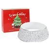 Image 1 : 1 Shiny Sequin/Sturdy Acrylic Wrap-Around Base 30-Inch Christmas Tree Collar/Tree Skirt - New!