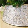 Image 2 : 1 Shiny Sequin/Sturdy Acrylic Wrap-Around Base 30-Inch Christmas Tree Collar/Tree Skirt - New!