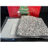 Image 4 : 1 Shiny Sequin/Sturdy Acrylic Wrap-Around Base 30-Inch Christmas Tree Collar/Tree Skirt - New!