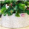 Image 5 : 1 Shiny Sequin/Sturdy Acrylic Wrap-Around Base 30-Inch Christmas Tree Collar/Tree Skirt - New!