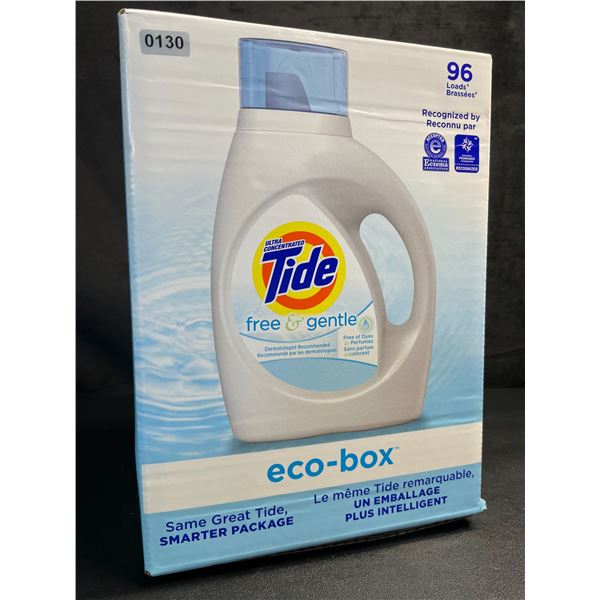 Tide Ultra Concentrated Free & Gentle Eco-Box Liquid Laundry Detergent - 3.1L/96 Loads - New