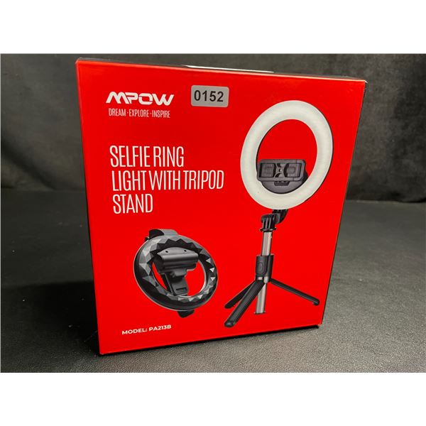 MPOW Selfie Ring Light with Tripod Stand and Phone Holder (Model: PA213B) - Brand New