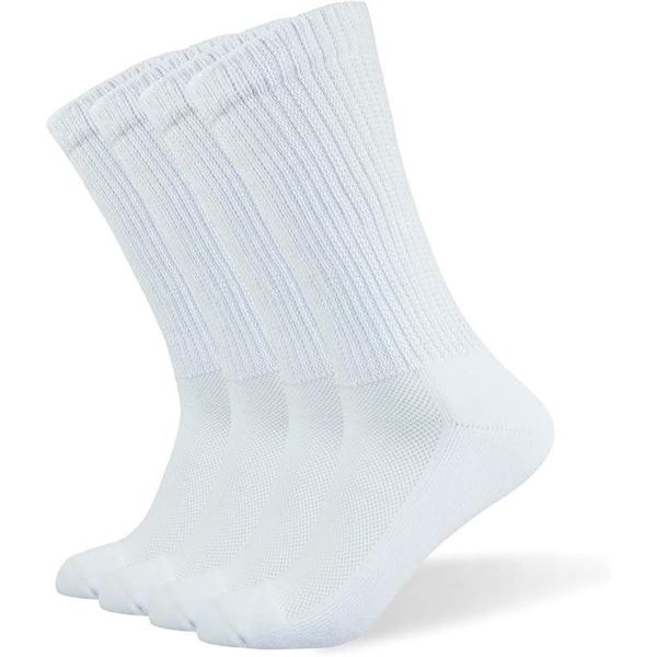4-Pairs Diabetic Socks - Size L - Non-Binding, Soft and Comfortable, Breathable - New